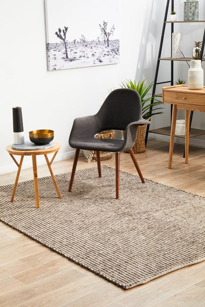 Carlos 320x230cm Felted Wool Rug - Brown