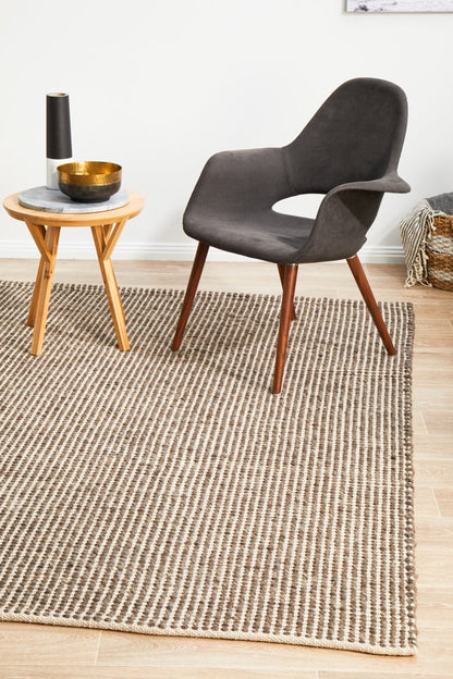 Carlos 225x155cm Felted Wool Rug - Brown