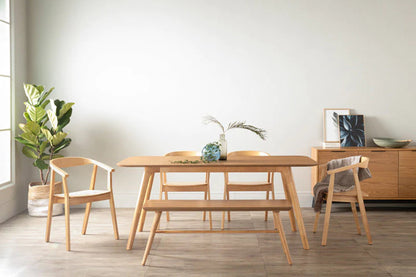 Alvin Wooden Indoor Bench - Natural