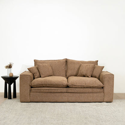 Bucha 2 Seater Fabric Sofa - Almond Brown