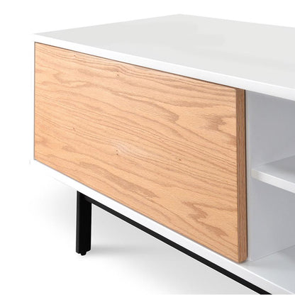 Blake 2.3m Wooden TV Entertainment Unit - Lowline - Natural - Last One