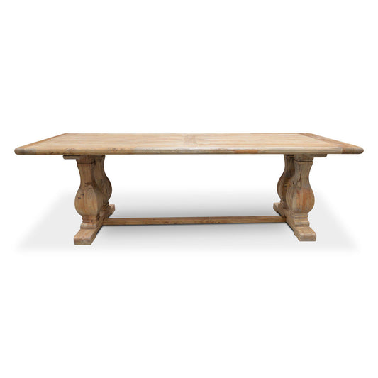 Artica Elm Wood 3m Dining Table - Rustic Natural