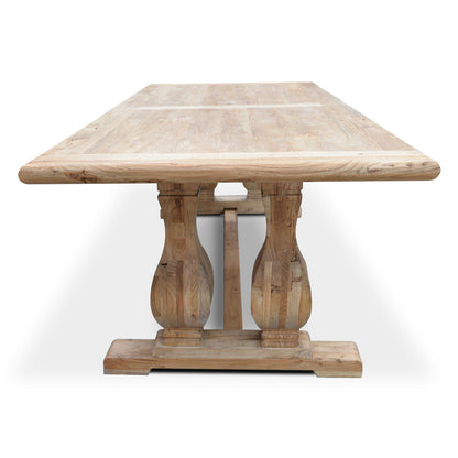 Artica Elm Wood 3m Dining Table - Rustic Natural