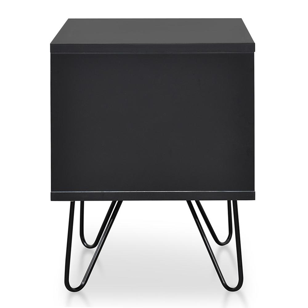 Anthony Wooden Bedside Table - Black