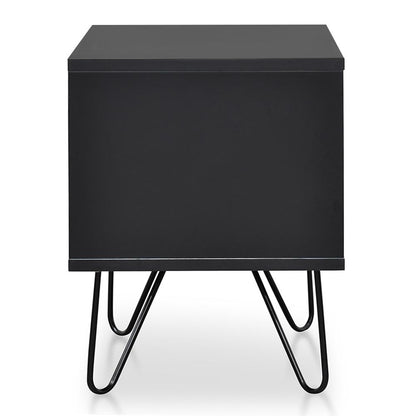 Anthony Wooden Bedside Table - Black