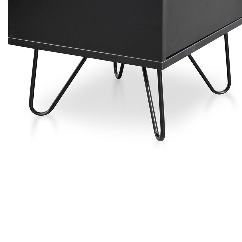 Anthony Wooden Bedside Table - Black
