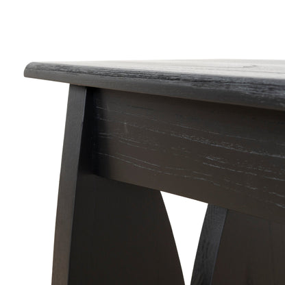 Amano 1.4m Elm Dining Bench - Full Black