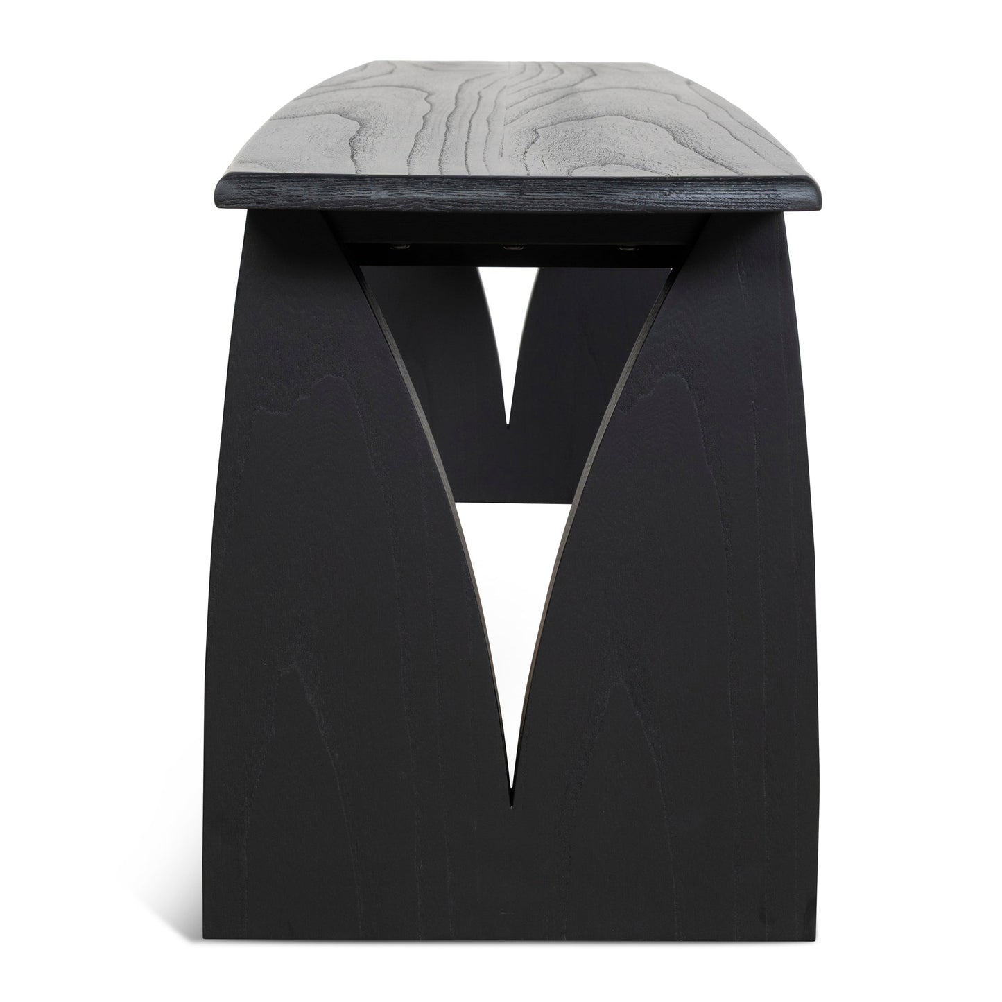 Amano 1.4m Elm Dining Bench - Full Black