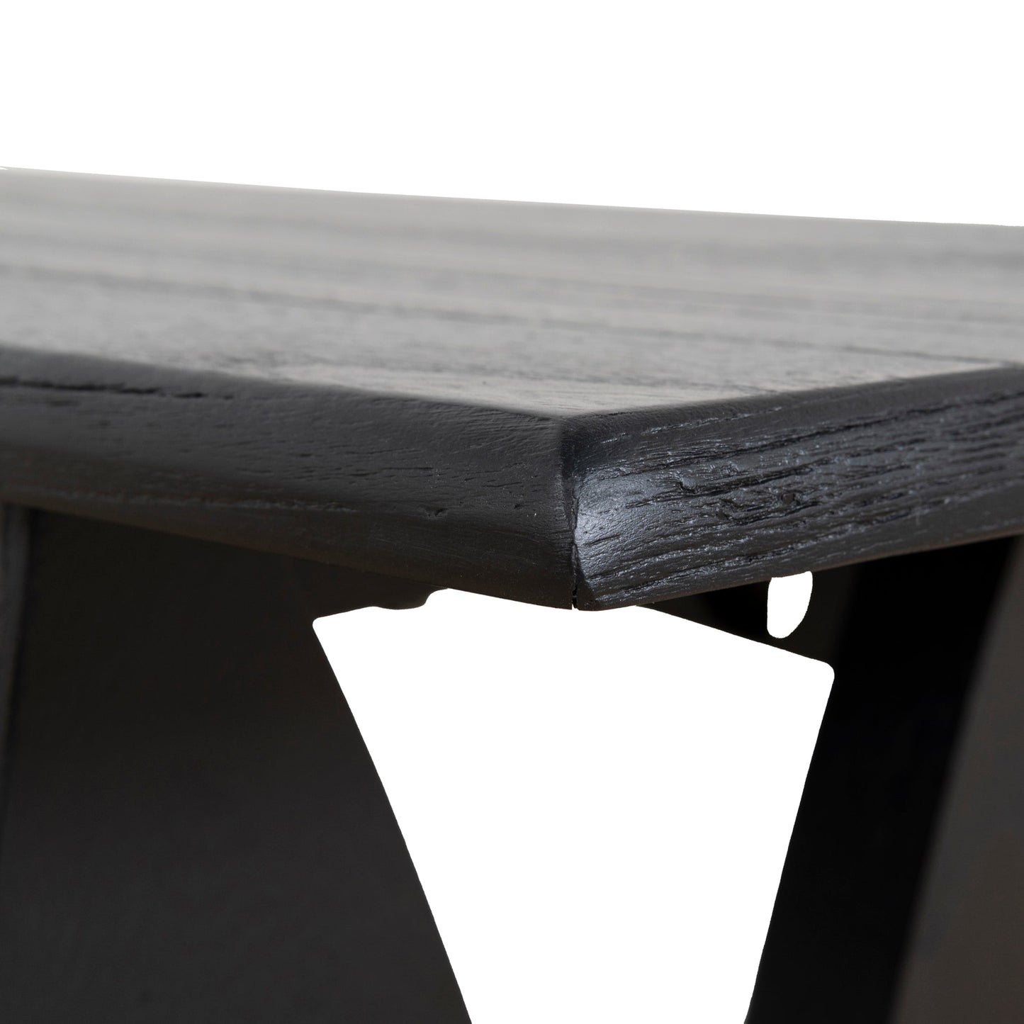 Amano 1.4m Elm Dining Bench - Full Black