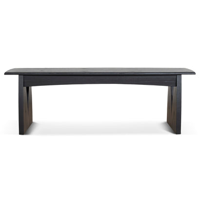 Amano 1.4m Elm Dining Bench - Full Black