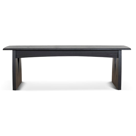 Amano 1.4m Elm Dining Bench - Full Black