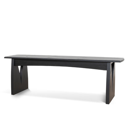 Amano 1.4m Elm Dining Bench - Full Black