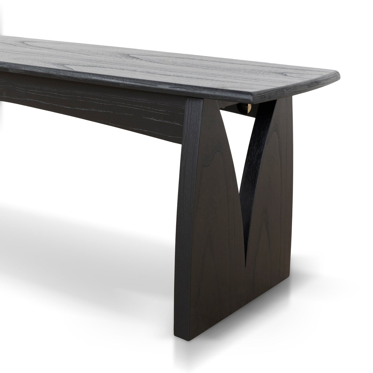 Amano 1.4m Elm Dining Bench - Full Black