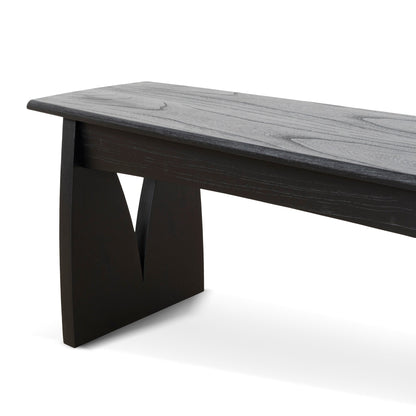 Amano 1.4m Elm Dining Bench - Full Black