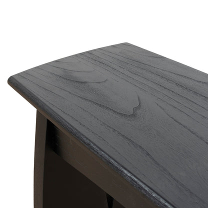 Amano 1.4m Elm Dining Bench - Full Black