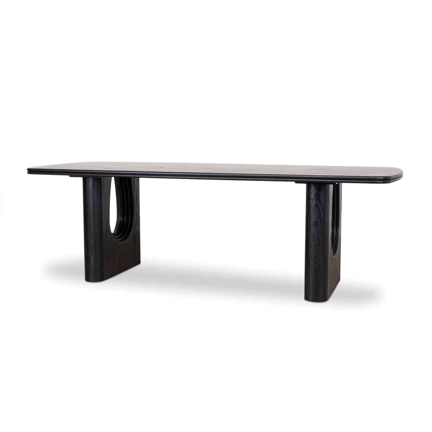 Averra 2.4m Recycled Fir Dining Table - Full Black