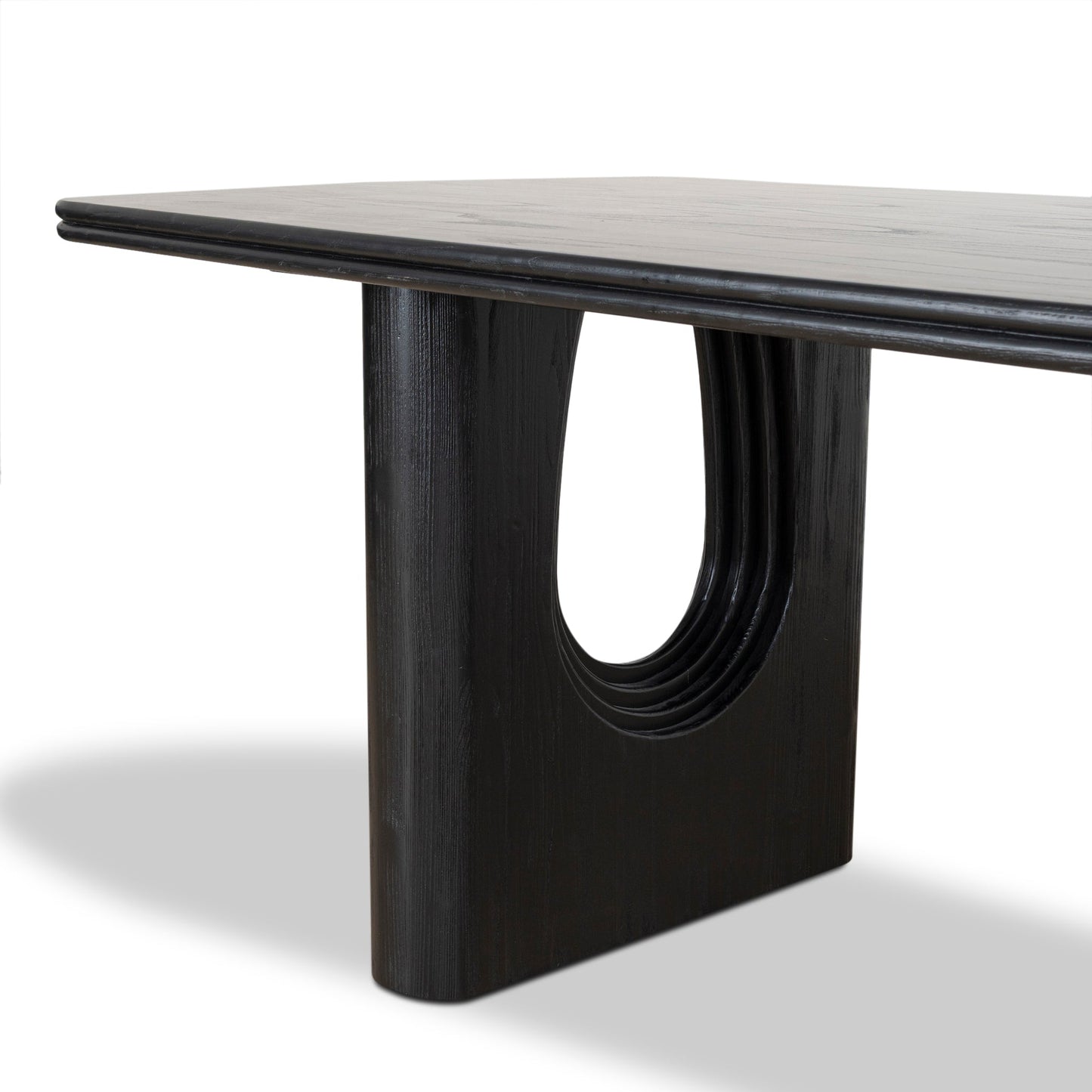 Averra 2.4m Recycled Fir Dining Table - Full Black