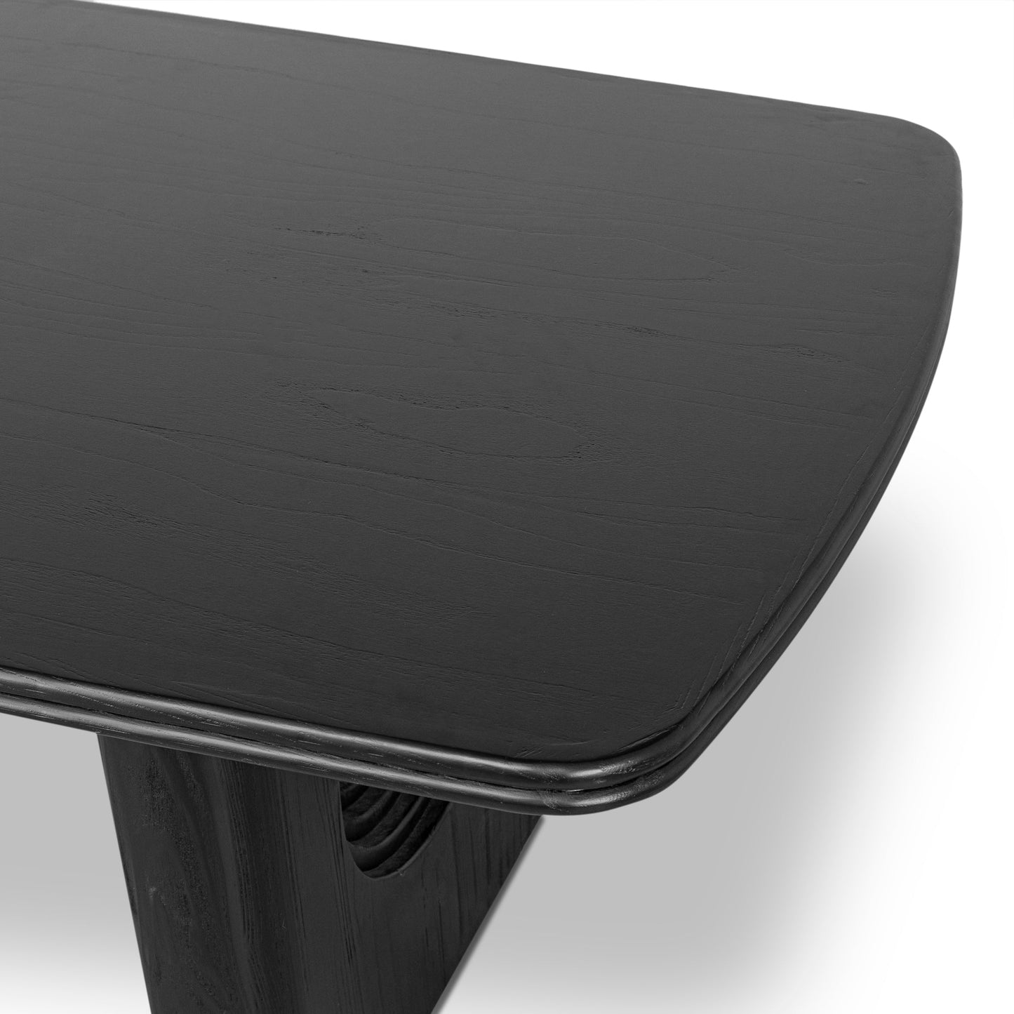 Averra 2.4m Recycled Fir Dining Table - Full Black