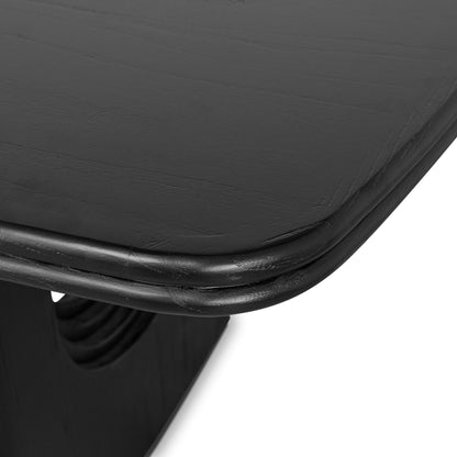 Averra 2.4m Recycled Fir Dining Table - Full Black