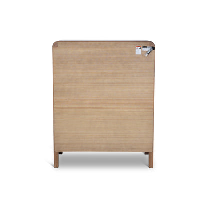Amparo Tallboy Drawer Chest - Walnut