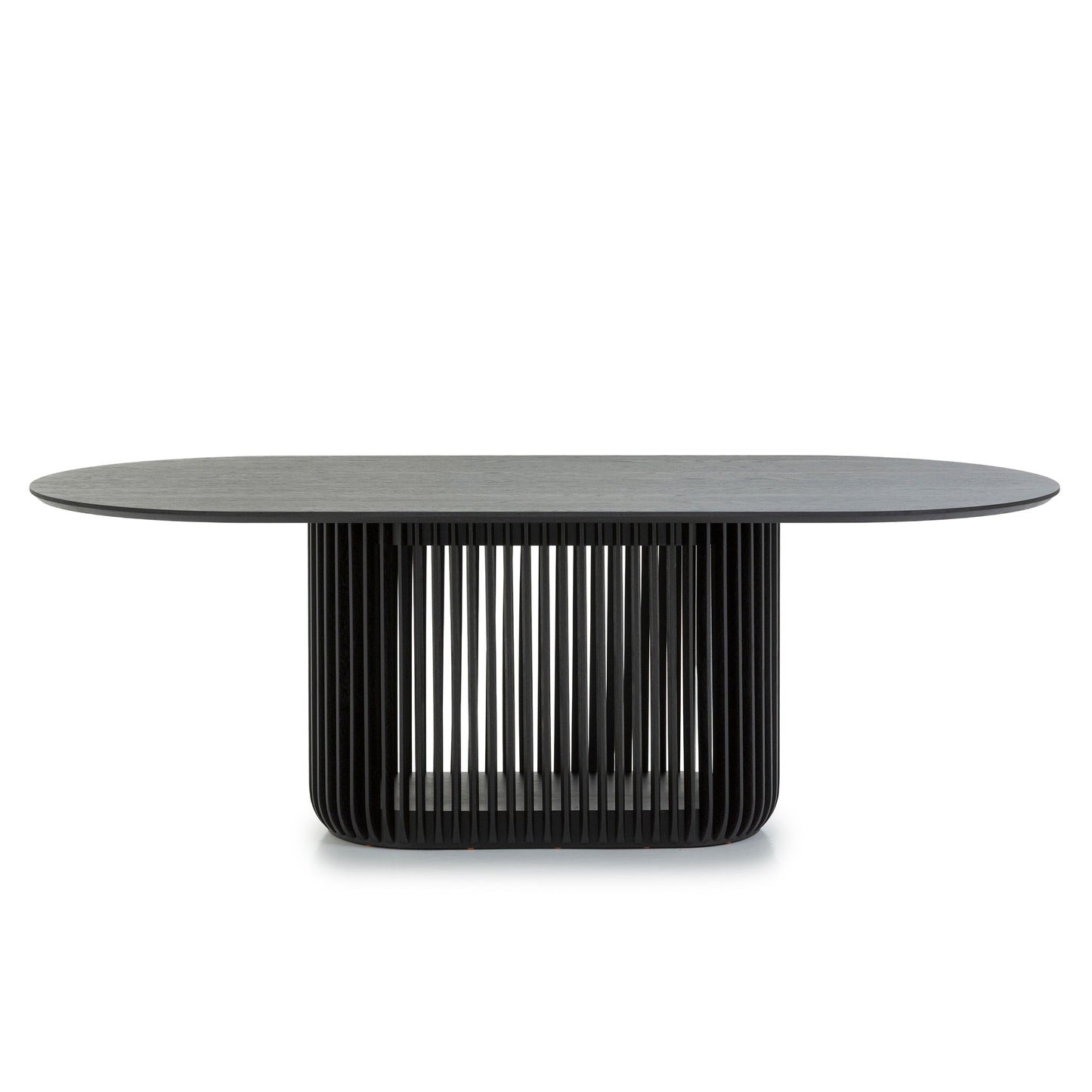 Arvena 2.2m Oval Dining Table - Black Stain