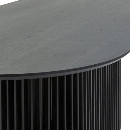 Arvena 2.2m Oval Dining Table - Black Stain