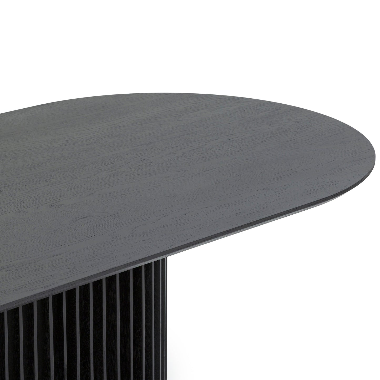 Arvena 2.2m Oval Dining Table - Black Stain