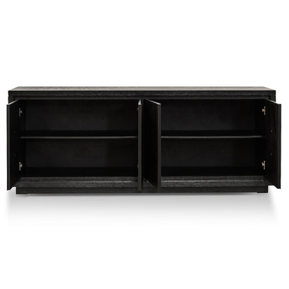 Bonnie 2m Wooden Buffet Unit - Textured Espresso Black