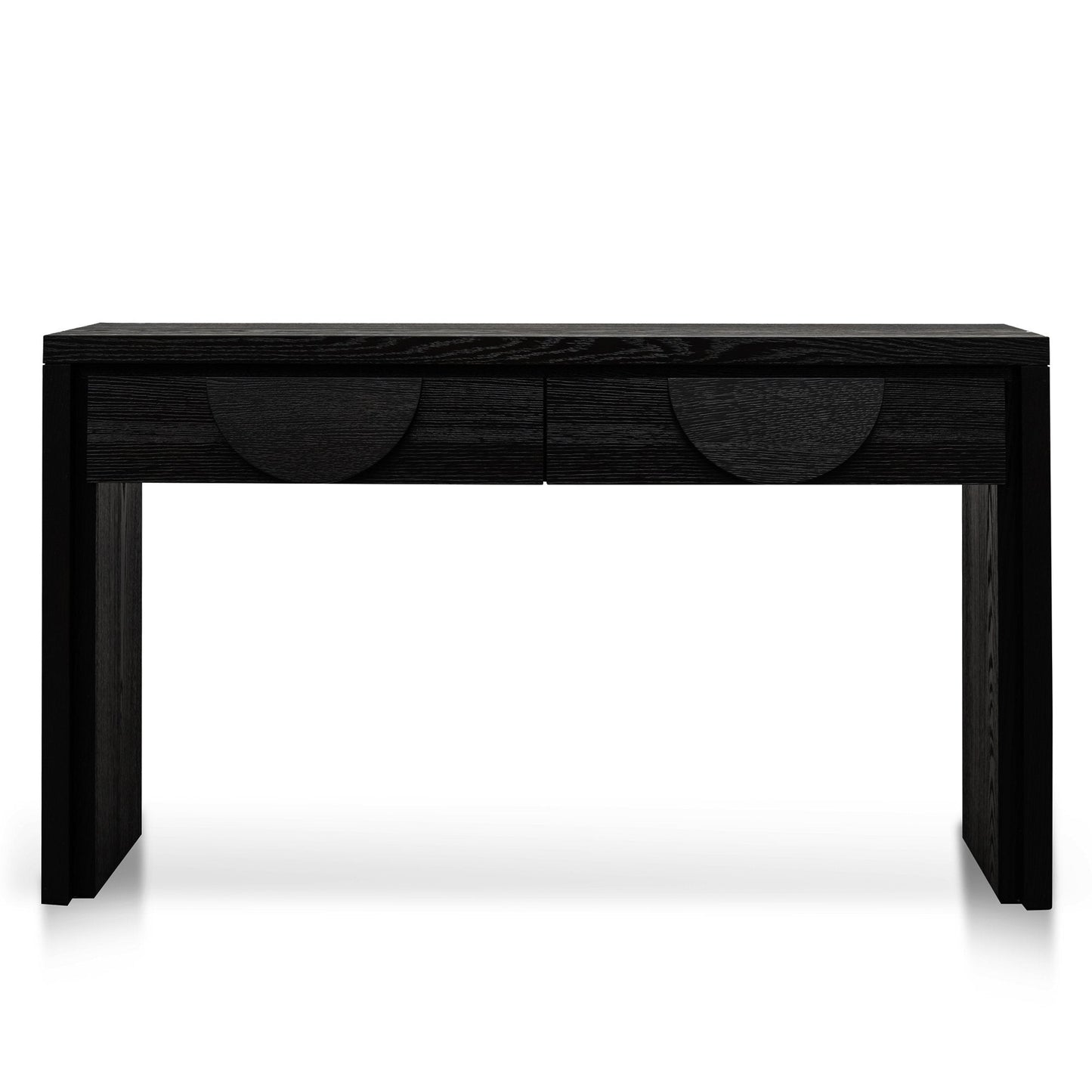 Bonnie 140cm Wooden Console Table with Drawers - Textured Espresso Black