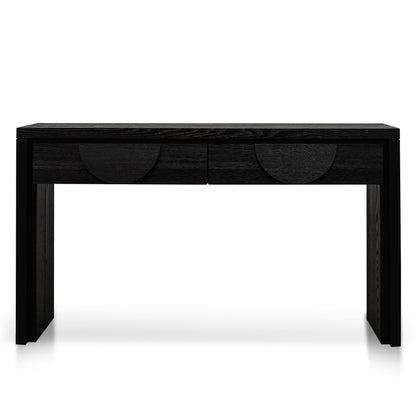Bonnie 140cm Wooden Console Table with Drawers - Textured Espresso Black