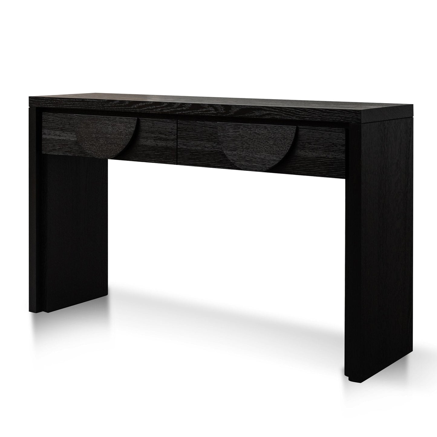Bonnie 140cm Wooden Console Table with Drawers - Textured Espresso Black