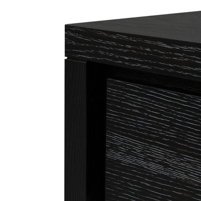 Bonnie 140cm Wooden Console Table with Drawers - Textured Espresso Black