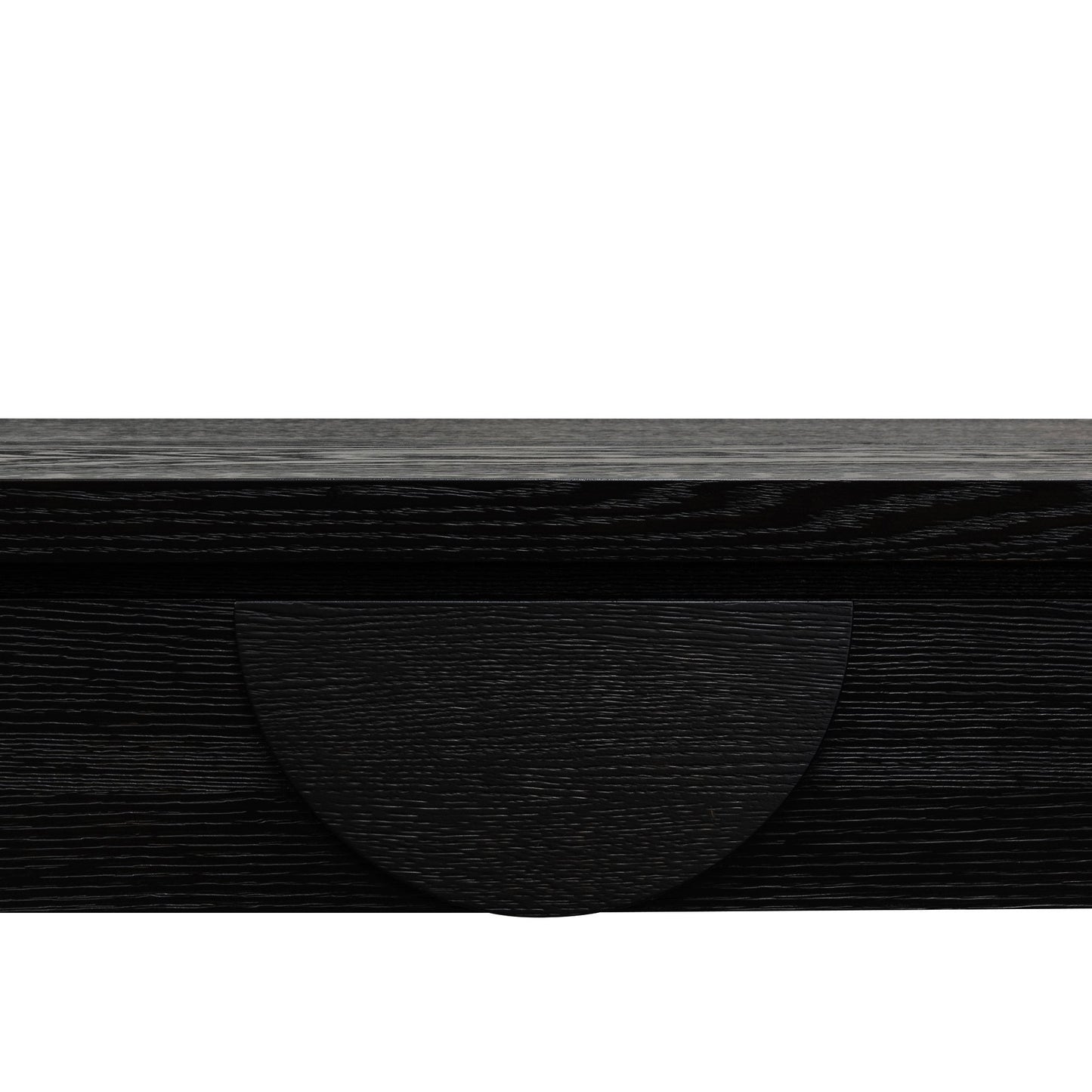 Bonnie 140cm Wooden Console Table with Drawers - Textured Espresso Black
