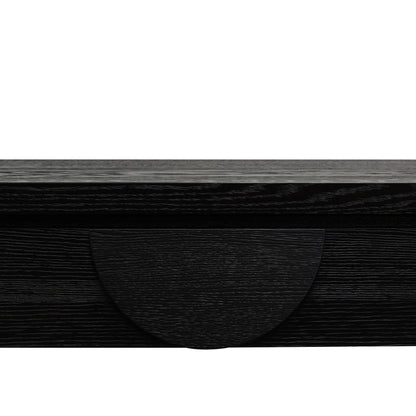 Bonnie 140cm Wooden Console Table with Drawers - Textured Espresso Black