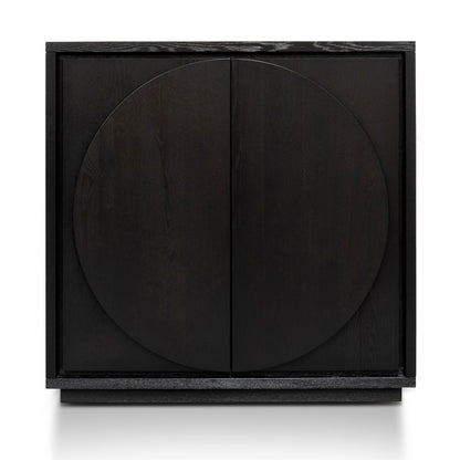 Bonnie 2 Doors Wooden Storage Cabinet - Textured Espresso Black