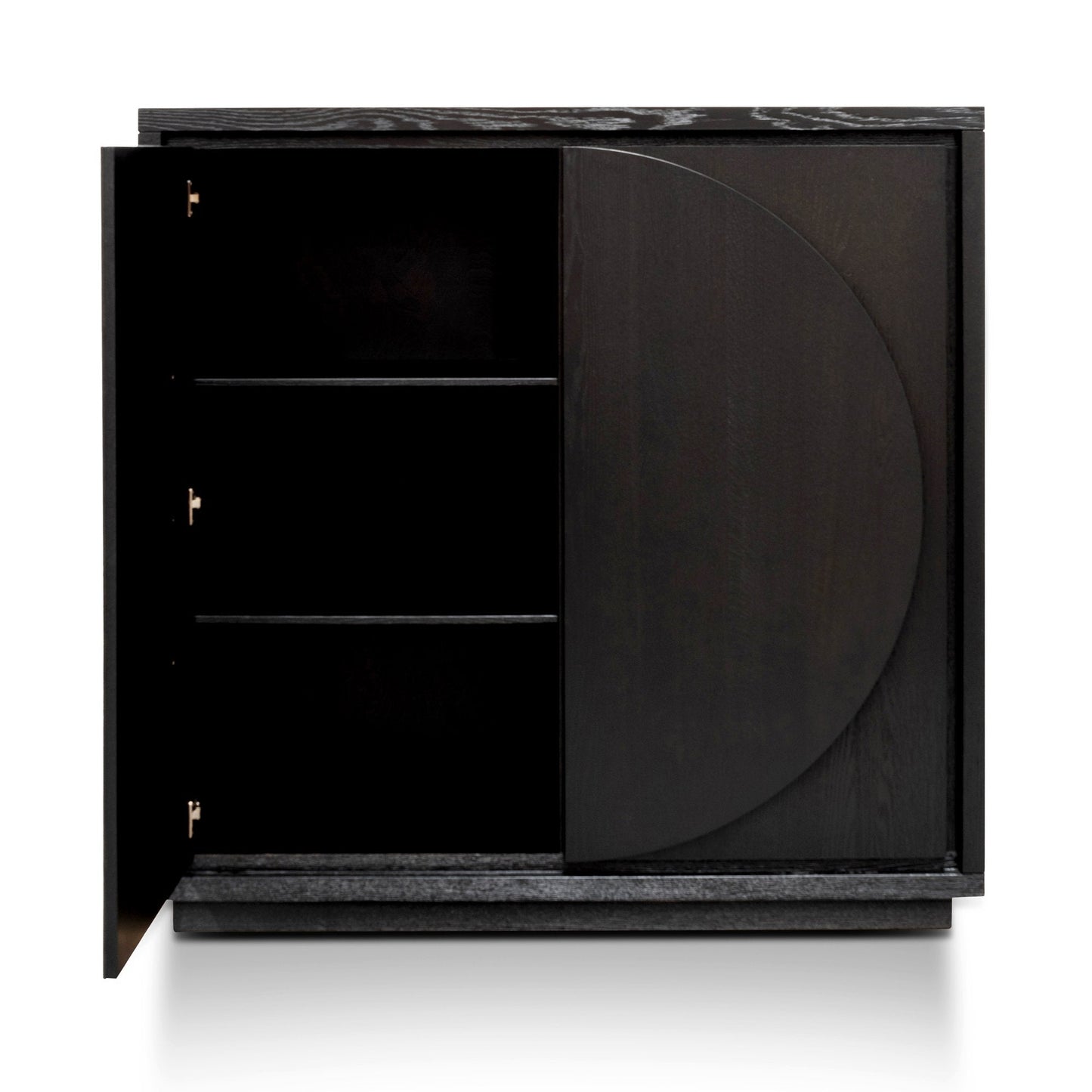 Bonnie 2 Doors Wooden Storage Cabinet - Textured Espresso Black