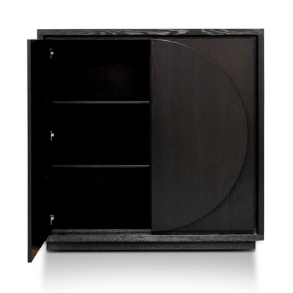 Bonnie 2 Doors Wooden Storage Cabinet - Textured Espresso Black
