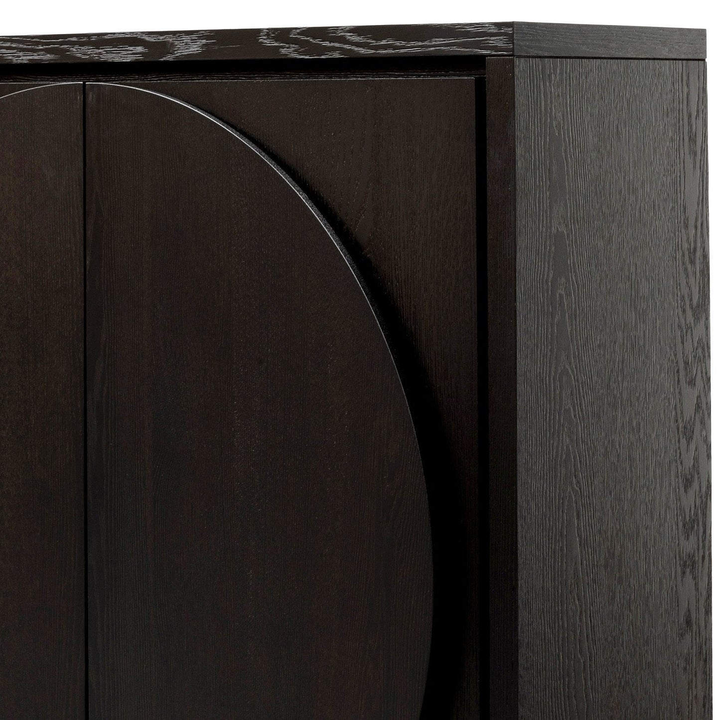 Bonnie 2 Doors Wooden Storage Cabinet - Textured Espresso Black
