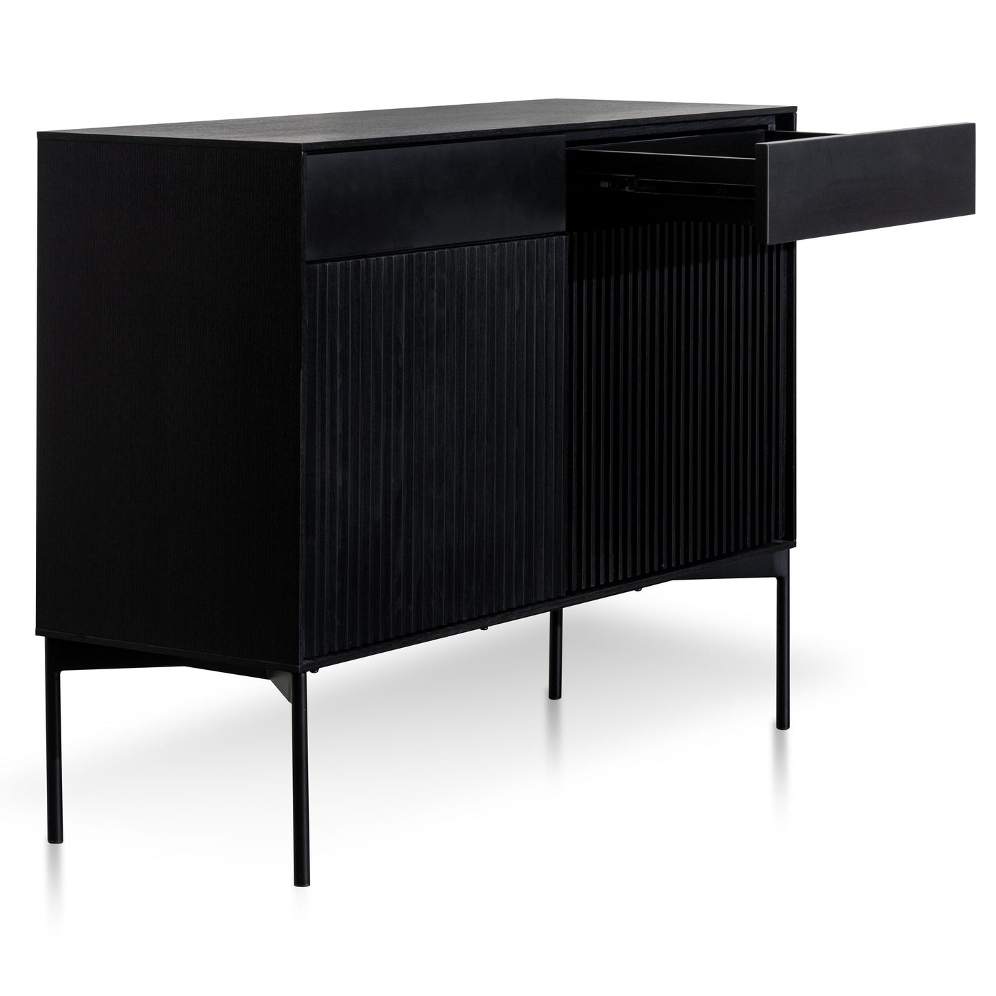 Dahlia 110cm Wooden Sideboard Unit - Black Oak
