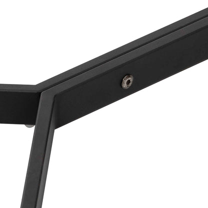 Cannon 1.9m Grey Glass Dining Table - Black Base