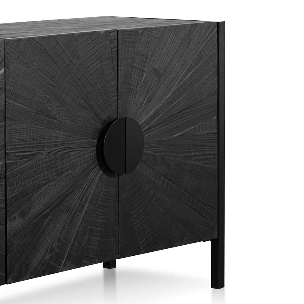Adaline 1.8m Wooden Buffet Unit - Black