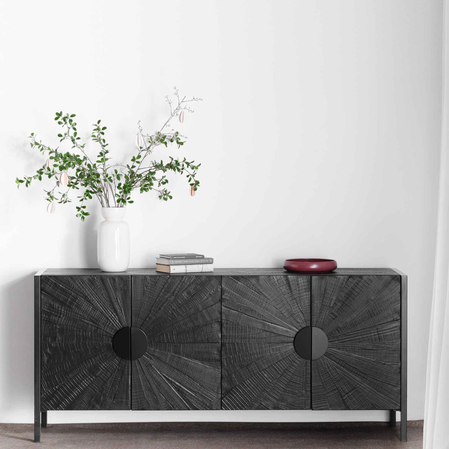Adaline 1.8m Wooden Buffet Unit - Black