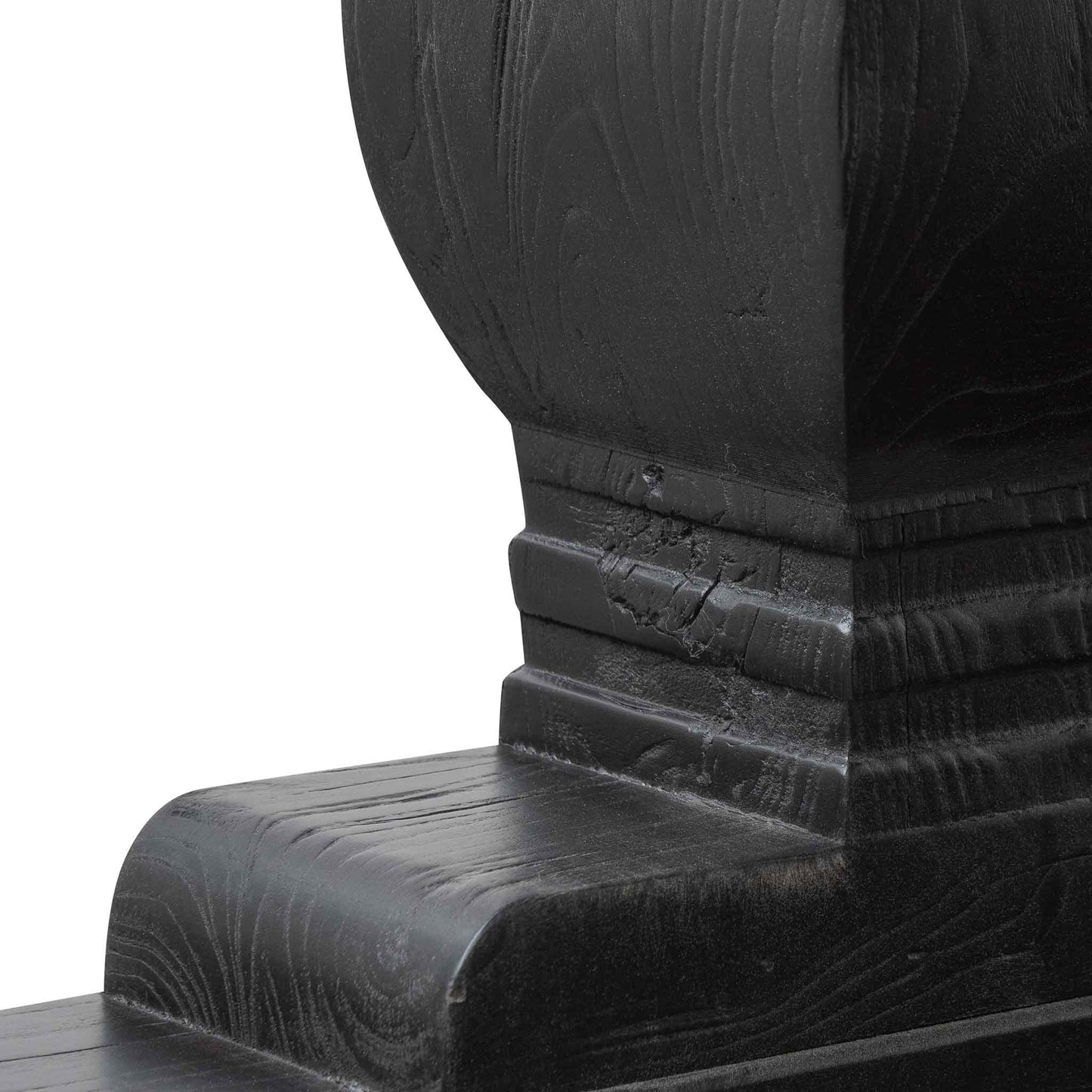 Artica Elm Wood Dining Table 2.4m - Full Black