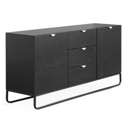 Boyle 1.75m Wooden Sideboard - Black
