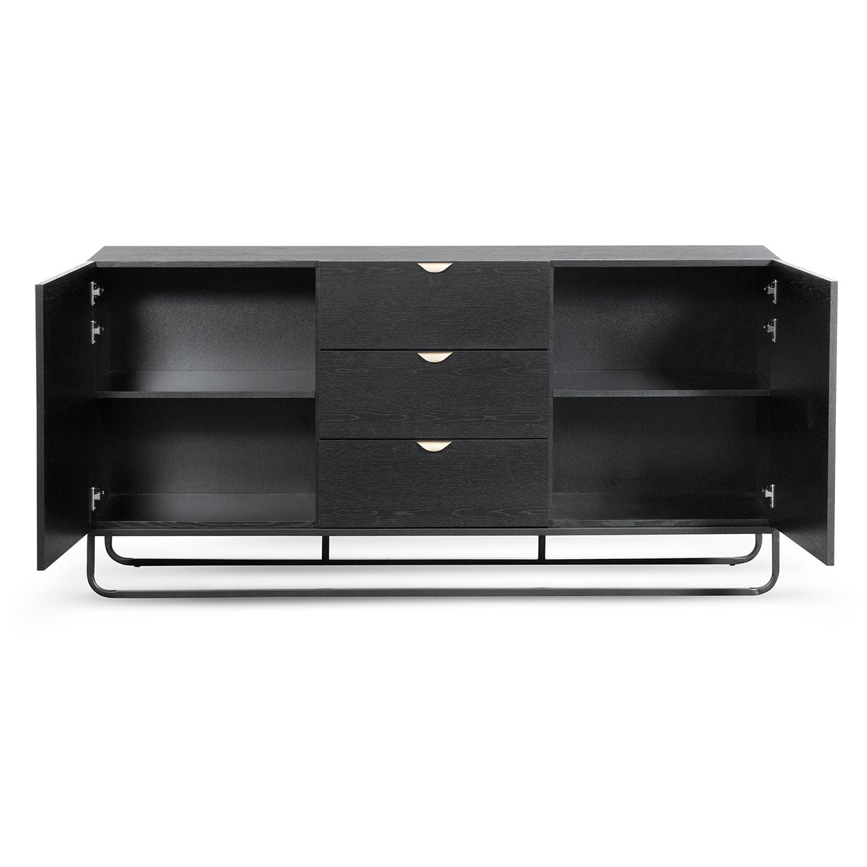 Boyle 1.75m Wooden Sideboard - Black