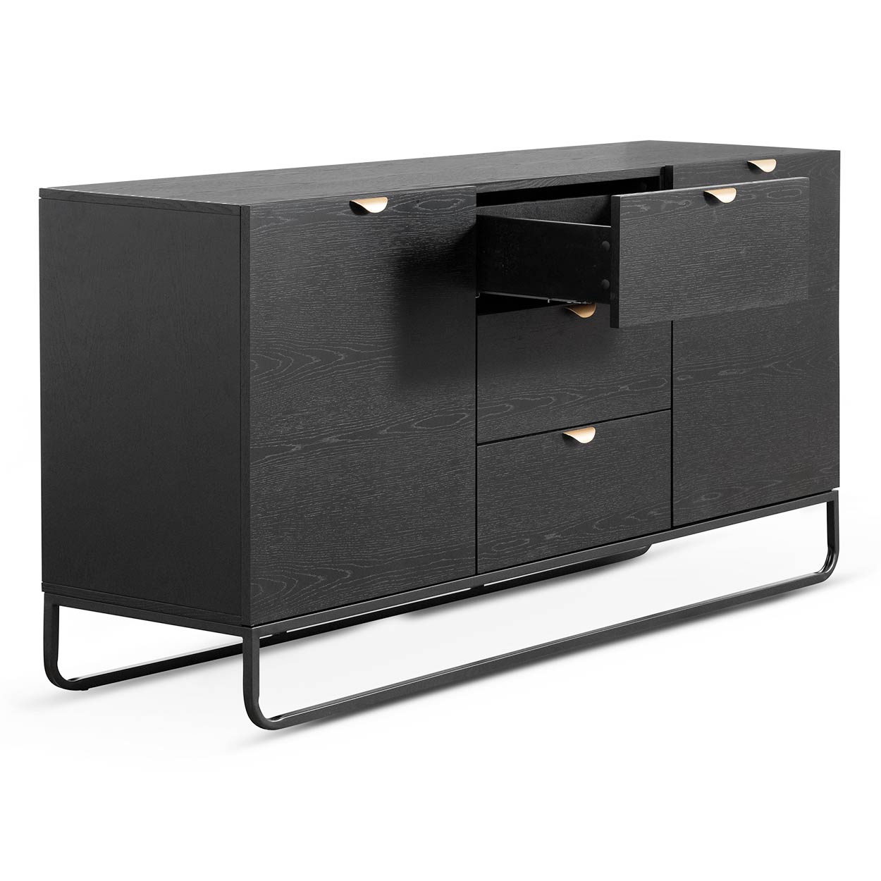 Boyle 1.75m Wooden Sideboard - Black