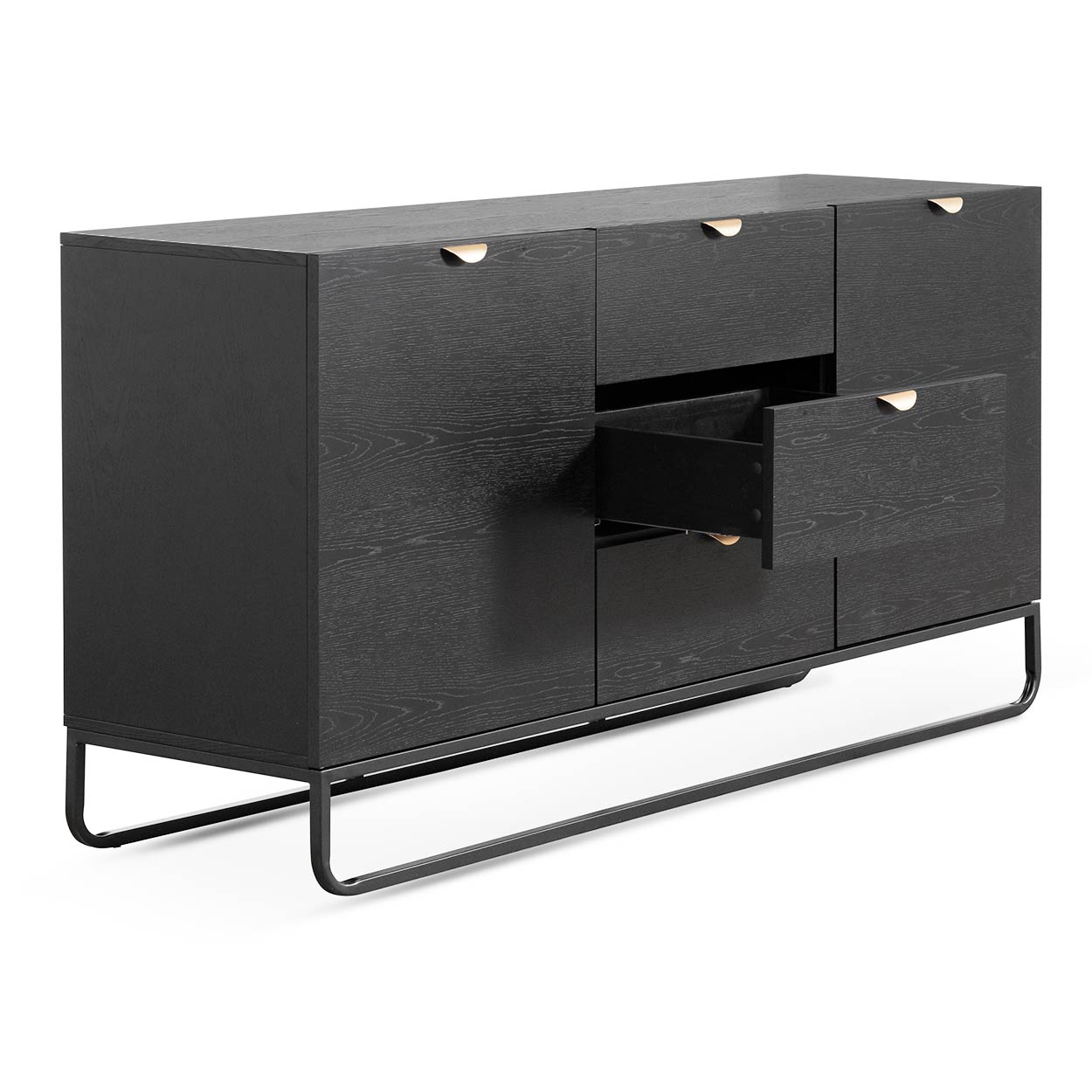 Boyle 1.75m Wooden Sideboard - Black