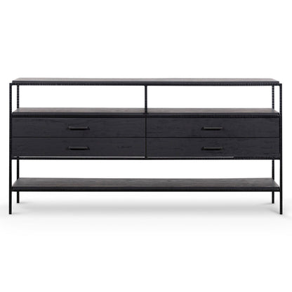 Arron 1.6m Sideboard Unit - Full Black
