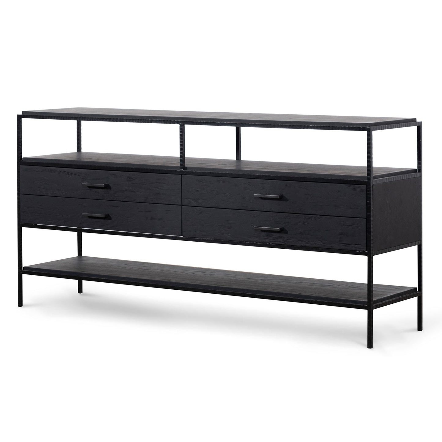 Arron 1.6m Sideboard Unit - Full Black