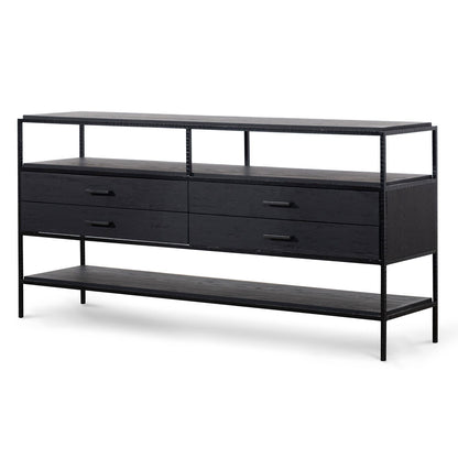 Arron 1.6m Sideboard Unit - Full Black